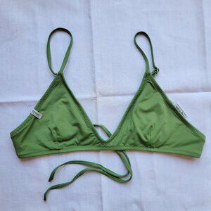Rhythm Green Triangle Bikini Top Swim Swimwear Size L